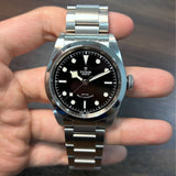 Tudor Black Bay Automatic Black Dial Silver Steel Strap Watch for Men - M79540-0001