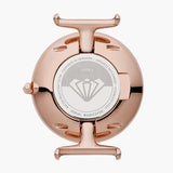 Emporio Armani Retro Quartz Silver Dial Rose Gold Steel Strap Watch For Women - AR1776