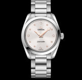 Omega Seamaster Aqua Terra Quartz Diamond Silver Dial Silver Steel Strap Watch for Women - 220.10.28.60.54.001