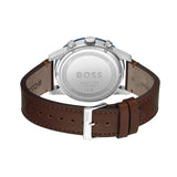 Hugo Boss Allure Blue Dial Brown Leather Strap Watch for Men - 1513921