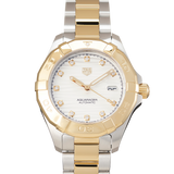 Tag Heuer Aquaracer Automatic Diamonds Silver Dial Two Tone Steel Strap Watch for Women - WBD2321.BB0320