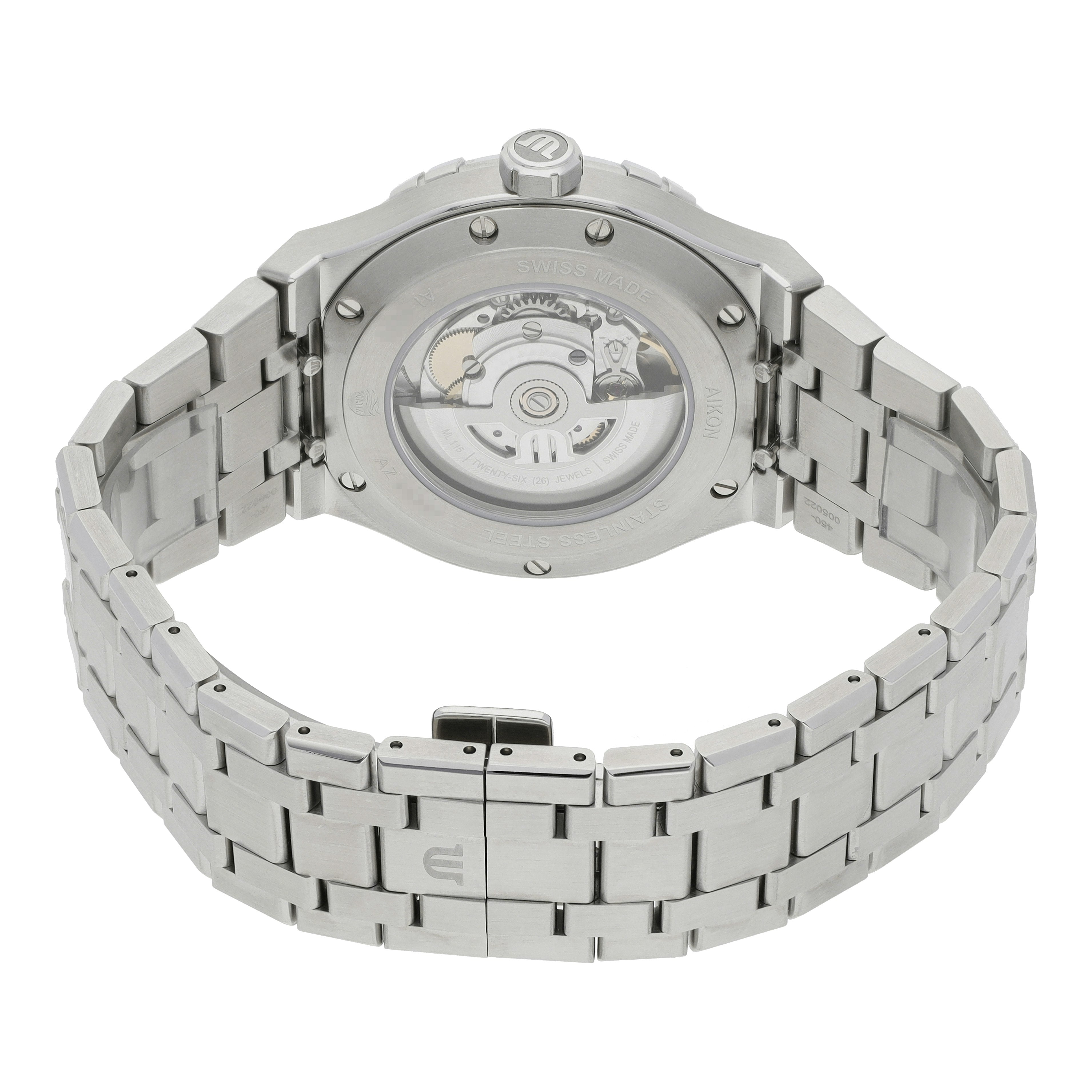 Maurice Lacroix Aikon Automatic Blue Dial Silver Steel Strap Watch For Men - AI6008-SS002-430-1