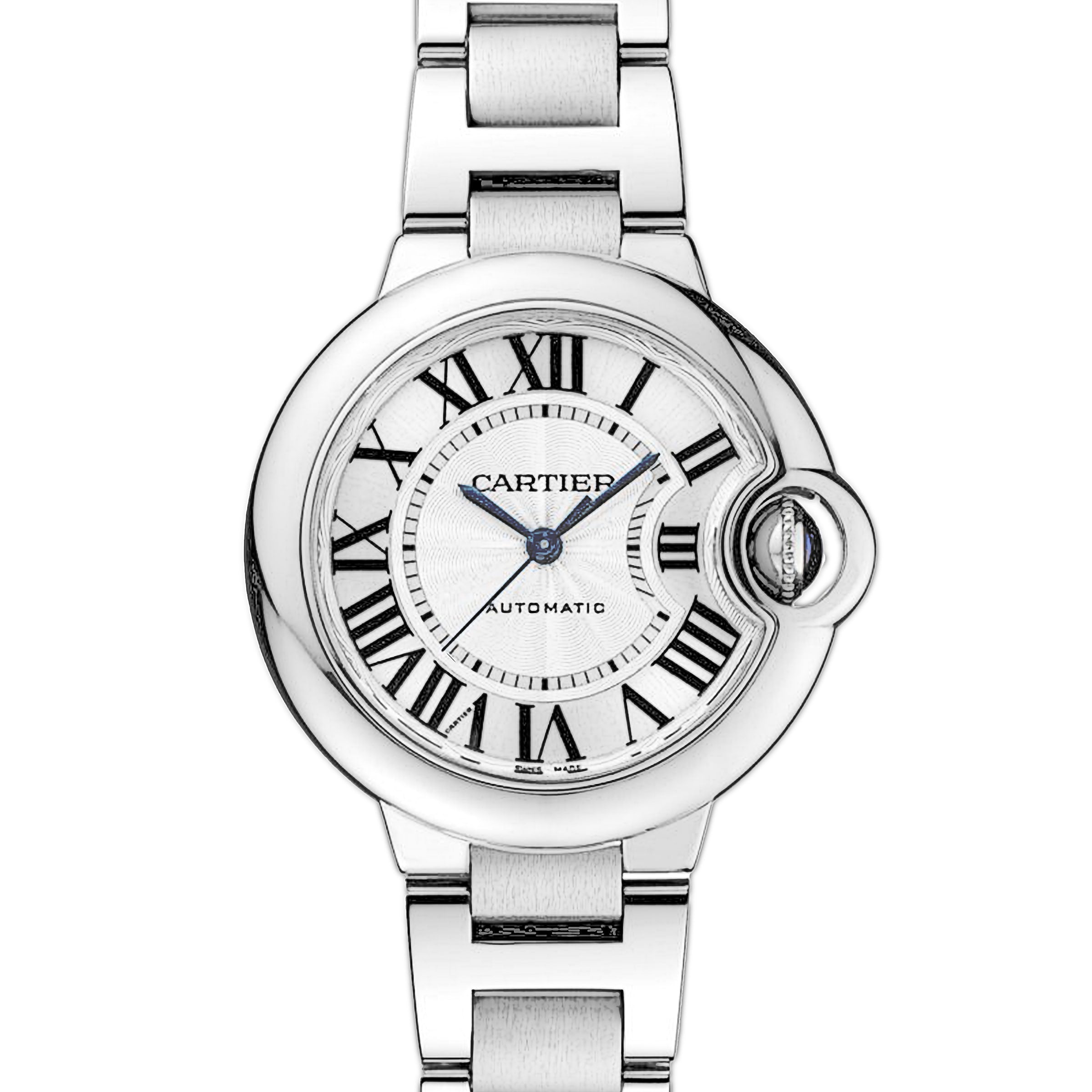 Cartier Ballon Bleu De Cartier Silver Dial Silver Steel Strap Watch for Women - WSBB0044