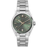 Tag Heuer Carrera Date Automatic 18K Green Dial Silver Steel Strap Watch for Women - WBN2312.BA0001