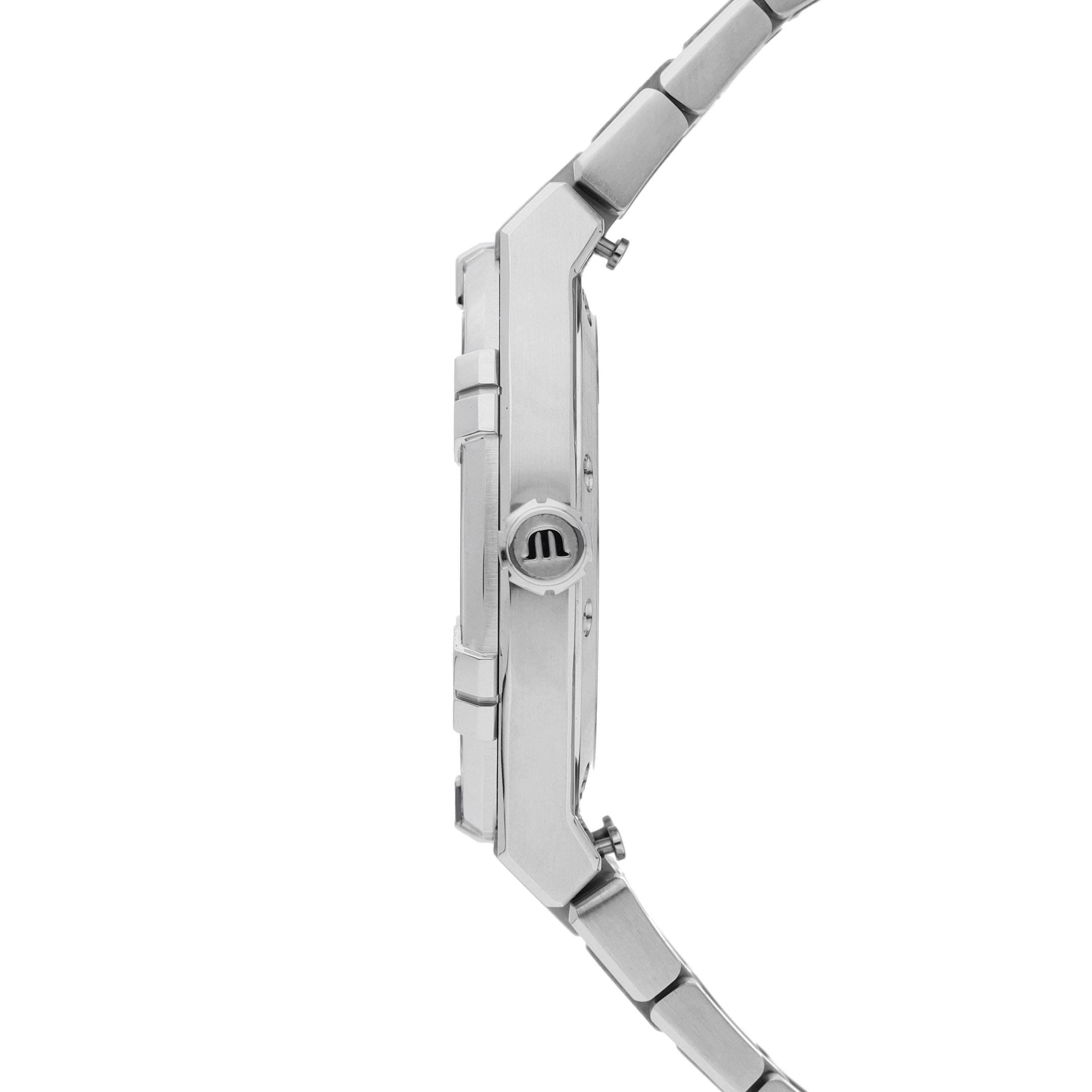 Maurice Lacroix Aikon Chronograph Green Dial Silver Steel Strap Watch For Men - AI1018-SS002-630-1