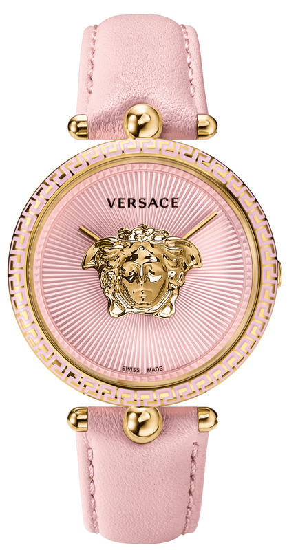 Versace Palazzo Empire Pink Dial Pink Leather Strap Watch for Women - VCO030017