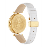 Versace Palazzo Empire White Dial White Leather Strap Watch for Women - VCO040017