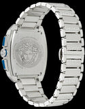 Versace Dominus Chronograph Blue Dial Silver Steel Strap Watch For Men - VE6H00423