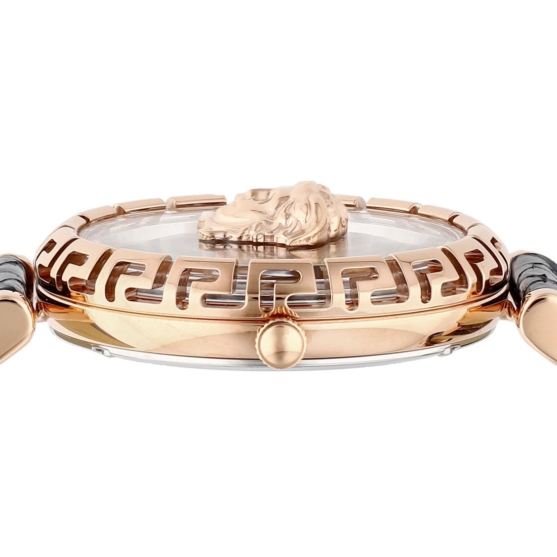 Versace Palazzo Empire Greca Black Dial Black Leather Strap Watch for Women - VEDV00719