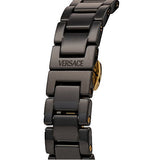 Versace DV One Mini Black Dial Black Steel Strap Watch for Women - VE9F00124