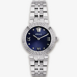 Versace Daphnis Analog Blue Dial Silver Steel Strap Watch for Women - VEOCA0124