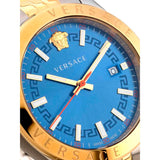 Versace Hellenyium Quartz Blue Dial Two Tone Steel Strap Watch For Men - VEVK00520