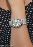 Guess Viva Quartz Silver Dial Silver Steel Strap Watch For Women - W0111l1
