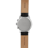 Guess Horizon Chronograph Quartz Black Dial Blue Leather Strap Watch For Men - W0380G3