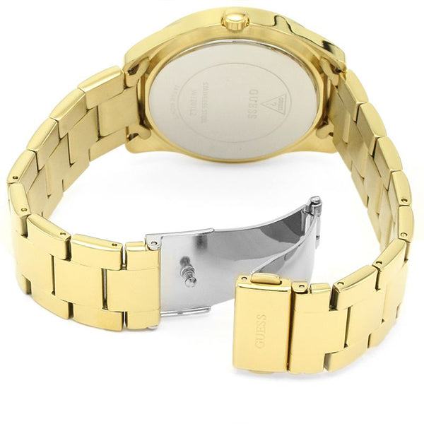 Guess G Twist Diamonds Gold Dial Gold Steel Strap Watch For Women - W1201L2