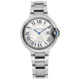 Cartier Ballen Bleu De Cartier Silver Dial Silver Steel Strap Watch for Women - W6920084