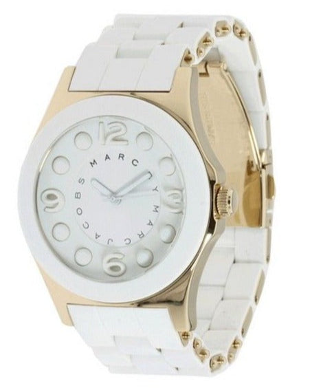 Marc Jacobs Pelly White Dial White SIlicone Strap Watch for Women - MBM2525