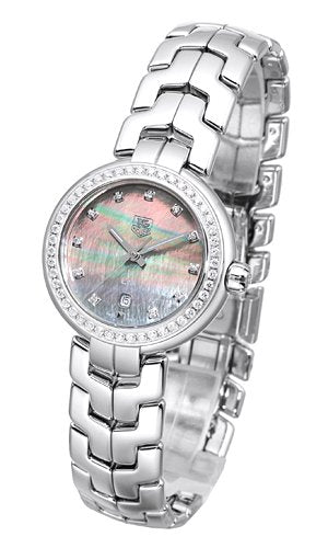 Tag Heuer Link Trilogy Cameron Diaz Diamonds Mother of Pearl Dial Silver Steel Strap Watch for Women - WAT1419.BA0954