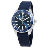 Tag Heuer Aquaracer Quartz Blue Dial Blue Rubber Strap Watch for Men - WAY101C.FC6153
