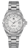 Tag Heuer Aquaracer Quartz White Dial Silver Steel Strap Watch for Men - WAY1111.BA0928