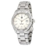 Tag Heuer Aquaracer Quartz White Dial Silver Steel Strap Watch for Men - WAY1111.BA0928