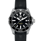 Tag Heuer Aquaracer Black Dial Black Rubber Strap Watch for Men - WAY111A.FT6151