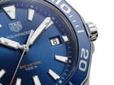Tag Heuer Aquaracer Blue Dial Quartz Silver Steel Strap Watch for Men - WAY111C.BA0928