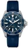 Tag Heuer Aquaracer Blue Dial Blue Rubber Strap Watch for Men - WAY111C.FT6155