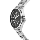 Tag Heuer Aquaracer Quartz Black Dial Silver Steel Strap Watch for Women - WAY131K.BA0748