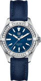 Tag Heuer Aquaracer Quartz Diamonds Blue Dial Blue Nylon Strap Watch for Women - WAY131N.FT6091