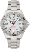Tag Heuer Aquaracer Calibre 5 Automatic White Dial Silver Steel Strap Watch for Men - WAY2013.BA0927