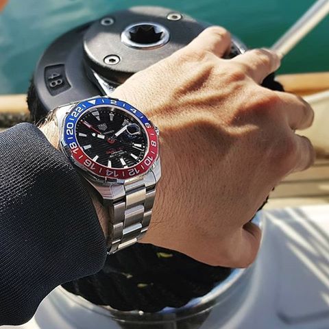 Tag Heuer Aquaracer Pepsi Black Dial Watch for Men - WAY201F.BA0927