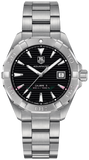 Tag Heuer Aquaracer Automatic Black Dial Silver Steel Strap Watch for Men - WAY2110.BA0928