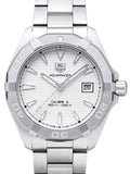 Tag Heuer Aquaracer Automatic White Dial Silver Steel Strap Watch for Men - WAY2111.BA0928