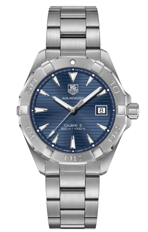 Tag Heuer Aquaracer Automatic Blue Dial Silver Steel Strap Watch for Men - WAY2112.BA0928