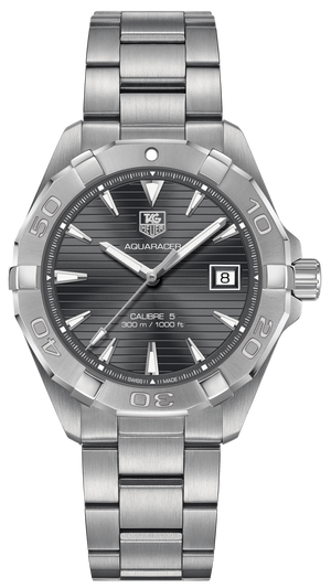 Tag Heuer Aquaracer Automatic Anthracite Grey Dial Silver Steel Strap Watch for Men - WAY2113.BA0928