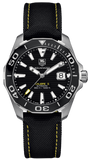 Tag Heuer Aquaracer Calibre 5 Automatic Black Dial Black Nylon Strap Watch for Men - WAY211A.FC6362