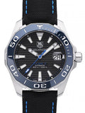 Tag Heuer Aquaracer Calibre 5 Automatic Black Dial Black Nylon Strap Watch for Men - WAY211B.FC6363
