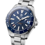 Tag Heuer Aquaracer Calibre 5 Blue Dial Silver Steel Strap Watch for Men - WAY211C.BA0928