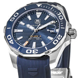Tag Heuer Aquaracer Calibre 5 Blue Dial Blue Silicone Strap Watch for Men -  WAY211C.FT6155
