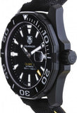 Tag Heuer Aquaracer Calibre 5 Automatic Black Dial Black Nylon Strap Watch for Men - WAY218A.FC6362