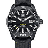 Tag Heuer Aquaracer Calibre 5 Automatic Black Dial Black Nylon Strap Watch for Men - WAY218A.FC6362