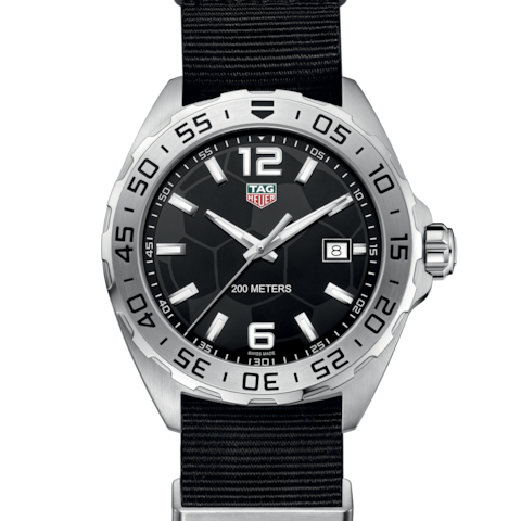 Tag Heuer Formula 1 Quartz Black Dial Black NATO Strap Watch for Men - WAZ1015.FC8198