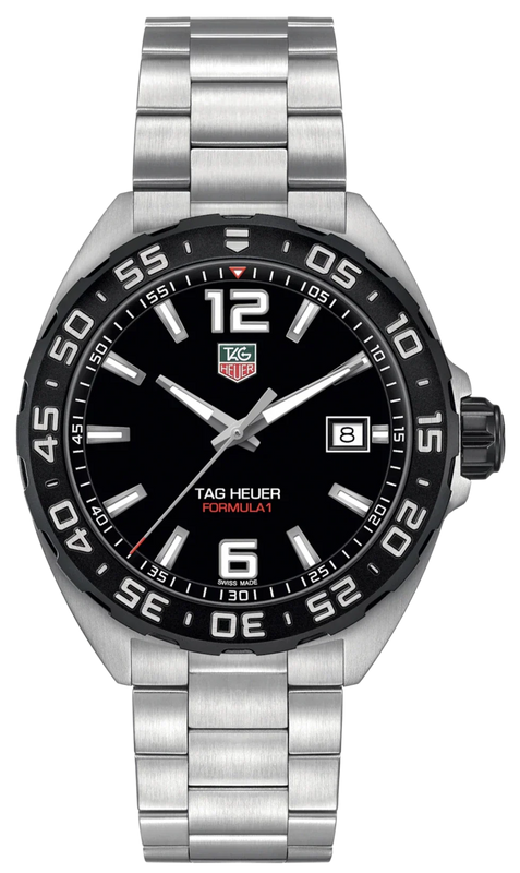 Tag Heuer Formula 1 Quartz Black Dial Silver Steel Strap Watch for Men - WAZ1110.BA0875