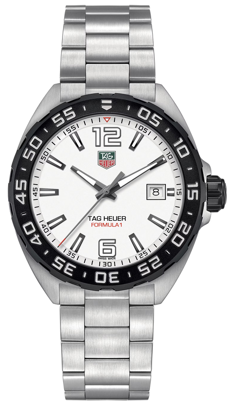 Tag Heuer Formula 1 White Dial Silver Steel Strap Watch for Men - WAZ1111.BA0875