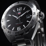 Tag Heuer Formula 1 Black Dial Silver Steel Strap Watch for Men - WAZ1112.BA0875