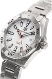 Tag Heuer Aquaracer Quartz White Dial Silver Steel Strap Watch for Men - WBD1111.BA0928