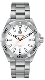 Tag Heuer Aquaracer Quartz White Dial Silver Steel Strap Watch for Men - WBD1111.BA0928