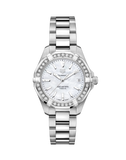 Tag Heuer Aquaracer Diamonds Mother of Pearl Dial Silver Steel Strap Watch for Women - WBD1313.BA0740