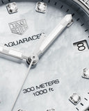 Tag Heuer Aquaracer Diamonds White Mother of Pearl Dial Silver Steel Strap Watch for Women - WBD1315.BA0740
